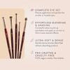 Bk Beauty Brush Set For Hooded Or Smaller Eyes 5Pc Eyeshadow Brush Set For Blending Smudging And Defining Eyeshadow And Eyelinerpremium Eye Makeup Brushes For Precise Application