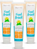 Oxyfresh Premium Lemon Mint Fresh Breath Toothpaste  Essential Oils  Helps Fight Bad Breath Anti Plaque and Tartar Control  Low Abrasion Gel SLS and Fluoride Free Toothpaste with Essential Oils