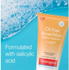 Neutrogena Oil-Free Acne Face Wash Cream Cleanser Daily Facial Cleanser & Acne Treatment