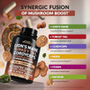 NUTRAHARMONY Mushroom Supplement - Mushroom 12in1 Complex - for Women & Men | Lions Mane, Turkey Tail, Chaga, Cordyceps, Reishi, Maitake, Shiitake, Meshima, Tremella, Oyster, Agaricus - Natural, NON-GMO