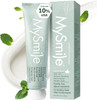 MySmile Fluoride Free Nano Hydroxyapatite Toothpaste for Sensitive Teeth Strengthens Enamel Remineralizes and  Whitens Teeth Freshens Breath for Adults SLS Free Natural Misty Mint 4.2 oz
