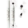 Noerrors Freckle Pen Stamp 2 in 1 for Natural Lifelike Faux Freckle Dual Ended Freckles Stamp and  Precise Pen Waterproof Fake Freckles Stain Marker for Sunkiss Makeup #02 Deep