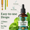 HERBAMAMA Lemon Balm Tincture  Relaxation and Calm Support Lemon Balm Extract  Nervous System Support Non GMO Alcohol and Sugar Free  Vegan  Liquid 56 Day Supply  4 fl oz