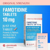 Glenmark Therapeutics Original Strength Famotidine Tablets Acid Reducer for Heartburn Relief