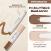 I'M MEME Two Shade Contour  I'm Multi Stick Dual 001 Contouring  Shading and Highlighting Matte Finish Suitable for Beginners Portable Size Lightweight Formula Mother's Day