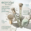 EcoTools Sea Gems Face Makeup Brush and Sponge 4 Piece Set  Blend an even base with a makeup brush set with beauty sponge foundation brush blush brush and kabuki brush