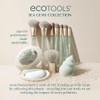 EcoTools Sea Gems Face Makeup Brush and Sponge 4 Piece Set  Blend an even base with a makeup brush set with beauty sponge foundation brush blush brush and kabuki brush
