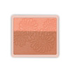 Paul & Joe Pressed Blush Palette Refill Only, Case Sold Separately, Oil-Absorbing Blush Powder, Bi-Color Face Blushes with Fitting Veil Powder, Light Orange and Brown