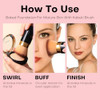 KIMUSE Baked Foundation, Color Correcting Powder Foundation for Mature Skin | Buildable Coverage, Radiant Natural Finish, Brightening Color Corrector, Lightweight