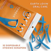GRIN Tongue Cleaner Disposable Tongue CleanerHygienic Scraper Recycled Plastic Clean Tongue Promote Fresh Breath Includes Safe Fold- Back Tooth Pick