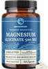 Nobi Nutrition Magnesium Glycinate 500mg  High Absorption  Sleep and Muscle Health Support  Bone Heart Health and Relaxation Support for Women and  Men Chelated Mag Glycinate Magnesium Supplement  Non-GMO