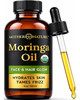 MNO Organic Moringa Oil Glow Serum & Frizz Control for Hair & Skin 100% pure cold pressed unrefined oil natural moisturizer for skin face body & hair