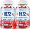 Youlikee  Sugar-Free Vitamin K2 Gummies Dual Formula Vitamin K2 Supplement with MK-7 & MK-4 Supports Bone Health Gluten-Free Sugar-Free Strawberry Flavor