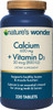 Nature's Wonder Calcium 600 mg with Vitamin D3 20 mcg for Bone Health  220 Tablets