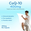 Quick Absorption CoQCapsules - Coenzyme Q10 400mg Potent Antioxidant for Heart Energy and Aging Support - High Stability CoQ10 Ubiquinone Capsules - Made in a cGMP US Lab