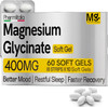 Pharmlitalia Magnesium Glycinate Softgels 400mg  60 Soft Gels  High Absorption Magnesium Glycinate for Better Sleep Muscle Recovery and Relaxation Better Mood Restful Sleep Faster Recovery