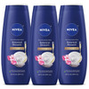 NIVEA Nourishing Body Wash Set with Nourishing Serum Variety Pack 3 Items