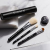 Sigma Beauty Essential Trio Brush Set - Portable Makeup Brushes 3 Pc, Black
