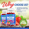 Just Nutrients Biotin 10,000mcg Gummies for Hair Growth Skin and Nails