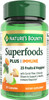 Nature’s Bounty Superfoods Plus Immune for Immune Support plus Fruits and Vegetables Supplement  Superfood  30 Capsules