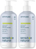 ATTITUDE Body Lotion for Sensitive Skin with Oat EWG Verified Dermatologically Tested,Vegan Extra Gentle Unscented 16 Fl Oz (Pack of 2)