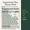 Nature’s Bounty Superfoods Plus Sharp Mind for Brain Health  Memory  Focus, Superfoods With 23 Fruits and Veggies plus Red Grapes - Cognitive Supplement  30 Capsules