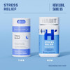 Health By Habit Habit Stress Relief Supplement  - New Look, Supports Relaxation & Mood Balance, Vitamin B, Adaptogens, Lemon Balm, Calming, Vegan, Non-GMO
