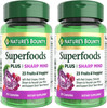 Nature's Bounty Superfoods Plus Sharp Mind for Brain Health, Memory; Focus, Superfoods with 23 Fruits  and Veggies Plus Red Grapes - Cognitive Supplement 30 Capsules (Pack of 2)