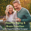 Nature's Bounty Superfoods Plus Sharp Mind for Brain Health, Memory; Focus, Superfoods with 23 Fruits  and Veggies Plus Red Grapes - Cognitive Supplement 30 Capsules (Pack of 2)