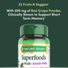 Nature's Bounty Superfoods Plus Sharp Mind for Brain Health, Memory; Focus, Superfoods with 23 Fruits  and Veggies Plus Red Grapes - Cognitive Supplement 30 Capsules (Pack of 2)