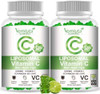 Vemluta Liposomal  2000mg Gummies Complex Rose Hips with D3 5000IU Elderberry Echinacea Iron and Zinc for Adults Kids Immune Antioxidant and  Collagen Support Lemon Flavor