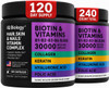 IQ BIOLOGY Biotin 10,000 mcg Supplement Hair Growth Support for Women & Men