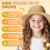 GZ HAOYUAN Vitamin D3 K2 Drops for Kids Liquid Vitamin D3 Supplement with Calcium Omega 3 Zinc for Calcium Absorption Healthy Bones Brain Development and Immune System Non-GMO Vegan Strawberry Flavor