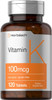 Horbäach Vitamin K Supplement | 100mcg | 120 Tablets