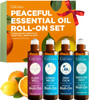 Gya Labs Classic Roll on Essential Oils Set - Each - Essential Oil Set Relaxation Womens Gifts for Christmas - Blends for Calm Aromatherapy Stocking Stuffers Relaxing Gifts for Women