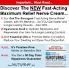 Neuroturna Nerve Relief Cream  Premium Nerve Cream 3X Action for Targeted Relief and Soothing Nerve Comfort - Maximum Strength with 4% Menthol MSM for Feet Hands Legs Toes ad Back