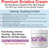 Nuturna Sciatica Nerve Cream  Maximum Strength Comfort Cream for Feet Hands Legs Toes Back  Natural Ultra Strength Arnica MSM Menthol Soothing Comfort Large