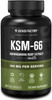 Jacked Factory Ashwagandha Root Extract KSM 66 Ashwagandha w/ 5% Withanolides Supplement for Natural Stress Relief Cognitive Function Veggie Capsules