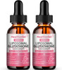 Healtionist 2 Pack 3000mg Liposomal Glutathione Liquid Drops with Vitamin C 98% Absorption Glutathione Liposomal Supplement Powerful Antioxidant Complex for Immune System Liver 4 Fl Oz per Bottle