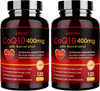 ZEBORA CoQ10-400mg with Trans-Resveratrol PQQ and  Vitamin E - High Absorption Coenzyme-Q10 with BioPerine - Powerful Antioxidant for Heart and Energy-Production 120 Veggie Capsules