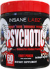 Insane Labz Psychotic, High Stimulant Pre Workout Powder, Extreme Lasting Energy, Focus and Endurance with Beta Alanine, Creatine Monohydrate, DMAE, 60 Srvgs