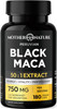 Mother Nature Organics Superfoods for Organic Living MNO Black Maca Root 50:1 750mg Organic Peruvian Maca  Vegan Capsules