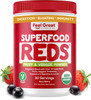 The Feel Great Vitamin Company ​Feel Great Organic Superfood Reds Powder Packed with Beet Root Powder  Digestive Support Including Bloating Relief Fruit and Veggie Polyphenols Supplement.