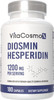 VitaCosmoX Diosmin Hesperidin 1200 mg Complex, 180 Capsules, Citrus Bioflavonoids Rich Fruit Extract, 100% Vegetarian, Non-GMO & Gluten Free Diosmin Supplement