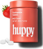 Huppy Toothpaste Tablets Nano Hydroxyapatite Fluoride Free and Plastic Free Natural Whitening Remineralizing SLS Free Travel Friendly Chewable Tabs Strawberry Flavor