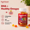 The Feel Great Vitamin Company Feel Great Kids Omega 3 DHA Gummies Plant-Based No Fishy Taste