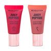 Revolution Juicy Peptide Mini Lip Balm Gift Set  Features 2 Limited Edition Festive Flavors Candy Cane & Gingerbread Infused with Peptides Vegan & Cruelty
