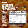 RAW Essential Pre-Workout Powder - Chris Bumstead Sports Nutrition Supplement for Men & Women - Preworkout Energy Powder with Caffeine, L-Citrulline, L-Tyrosine, & Beta Alanine Blend