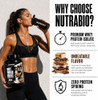 NutraBio 100% Whey Protein Isolate Protein Powder, 25g Protein with Complete Amino Acid Profile, Non-GMO, Soy & Gluten Free, Low Carb, Low Calorie - 50 Servings