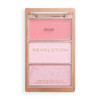 Revolution Highlight Icon Palette Rich Brown Shimmer Radiant Pink Shimmer